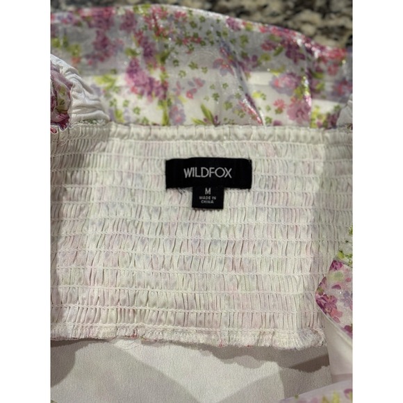 Wildfox Sydney Ruffle Floral Crop Top‎ Cottagecore Y2K Fairycore Babydoll Twee M - Picture 5 of 5